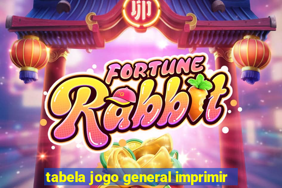 tabela jogo general imprimir